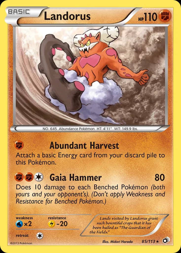 Legendary Treasures Landorus card front, 85/113