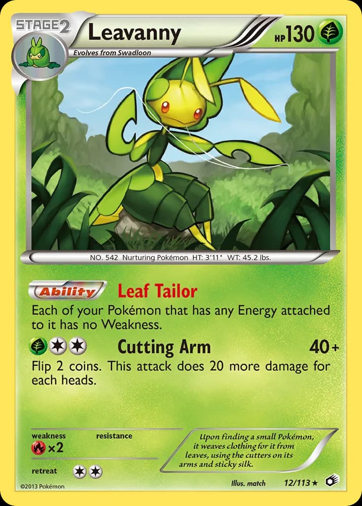 Legendary Treasures Leavanny card front, 12/113