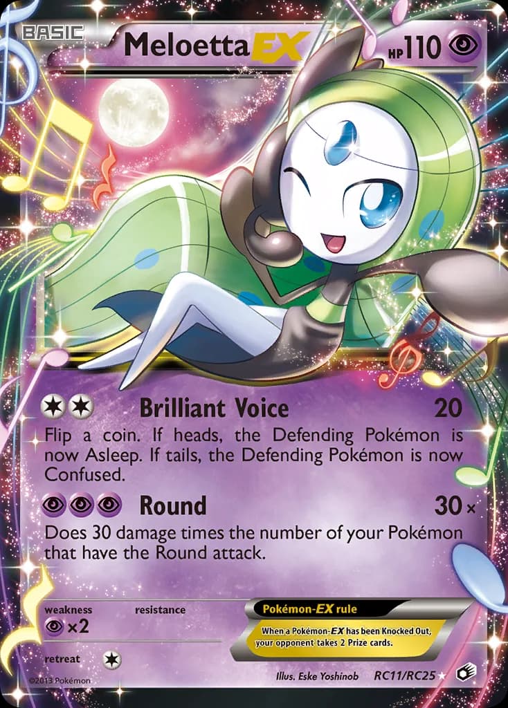 Legendary Treasures Meloetta-EX card front, RC11/113