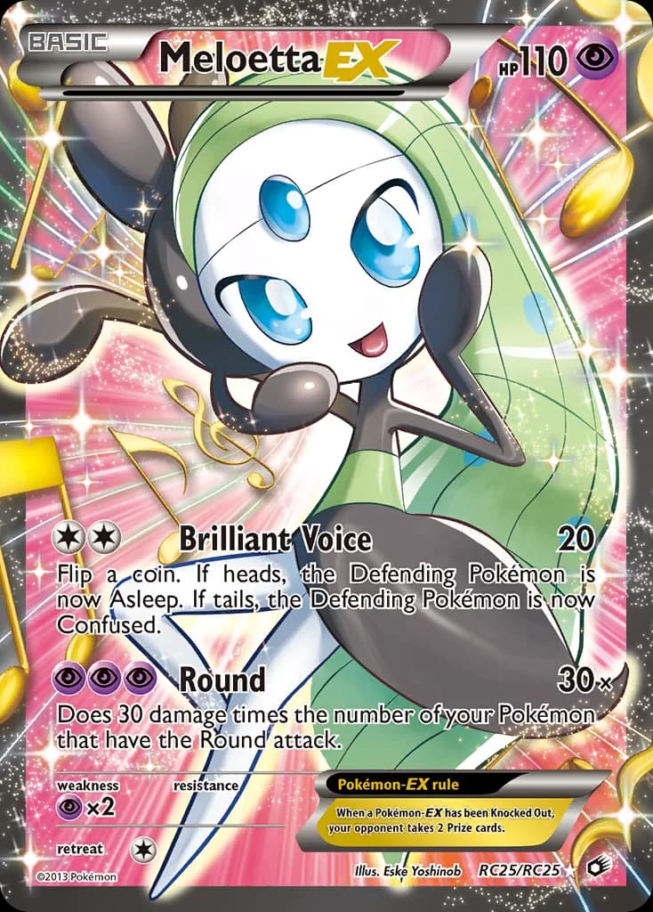 Legendary Treasures Meloetta-EX card front, RC25/113