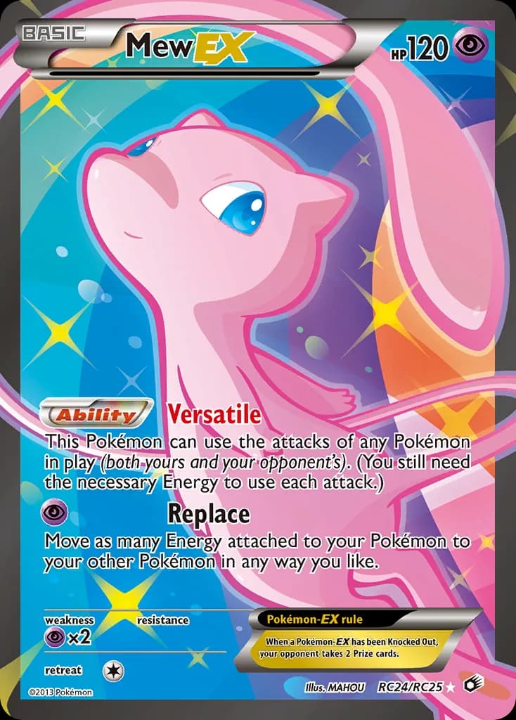Mew-EX card front, Legendary Treasures RC24/113