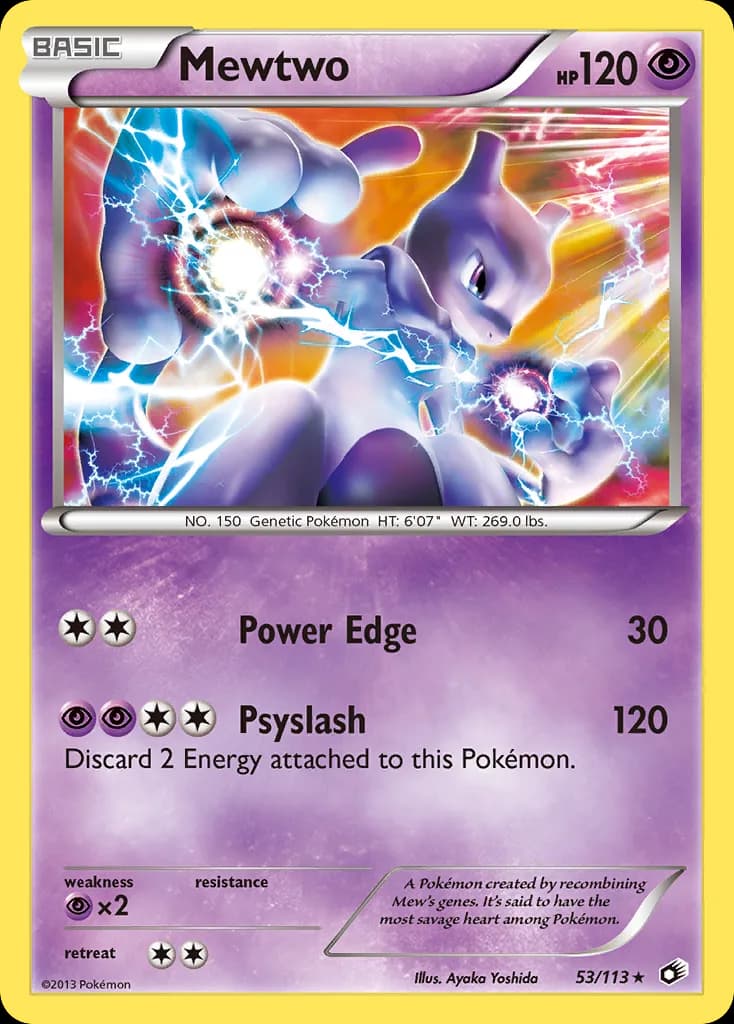 Mewtwo card front, Legendary Treasures 53/113