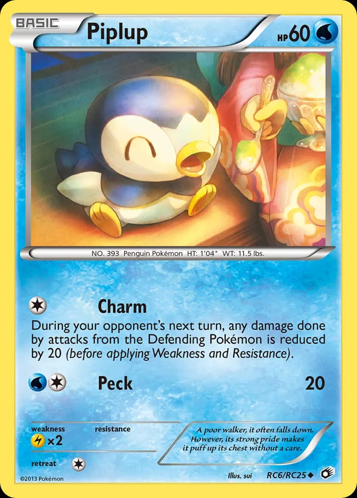 Piplup card front, Legendary Treasures RC6/113