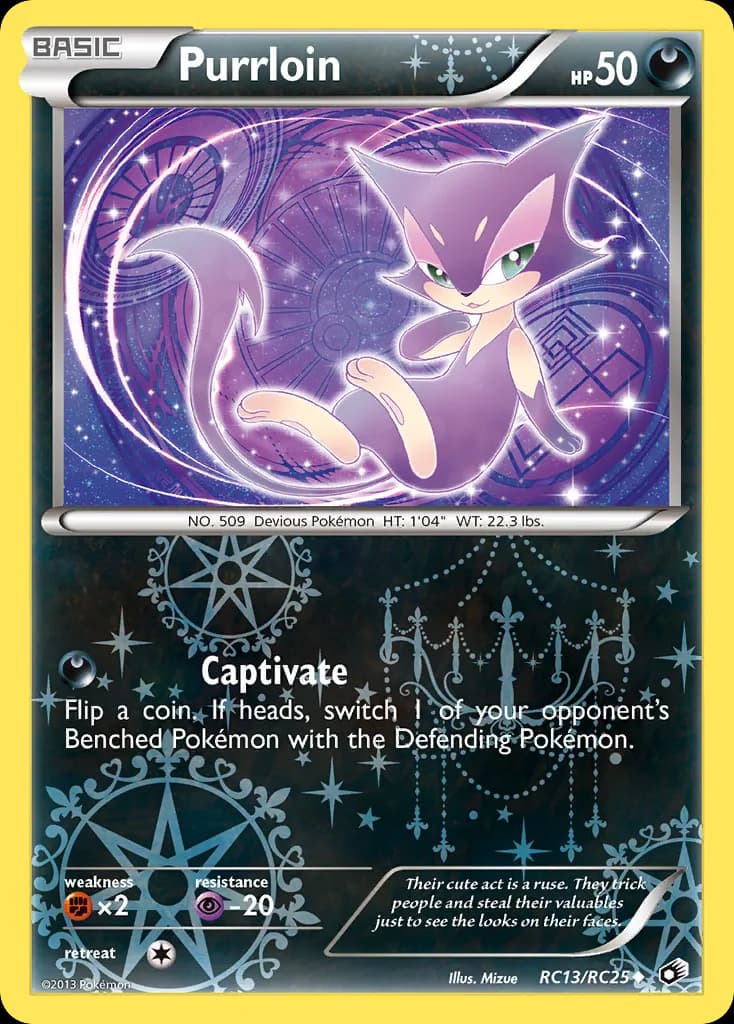 Legendary Treasures Purrloin card front, RC13/113