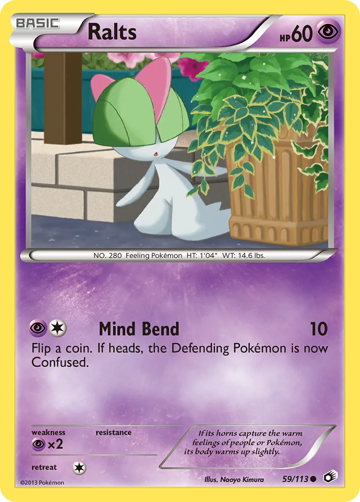 Legendary Treasures Ralts card front, 59/113