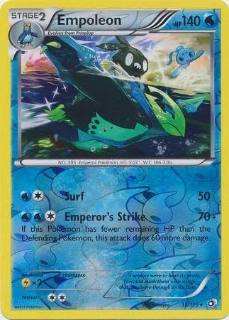 Empoleon reverse holo card front, Legendary Treasures 35/113