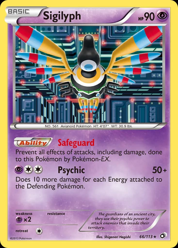Legendary Treasures Sigilyph card front, 66/113