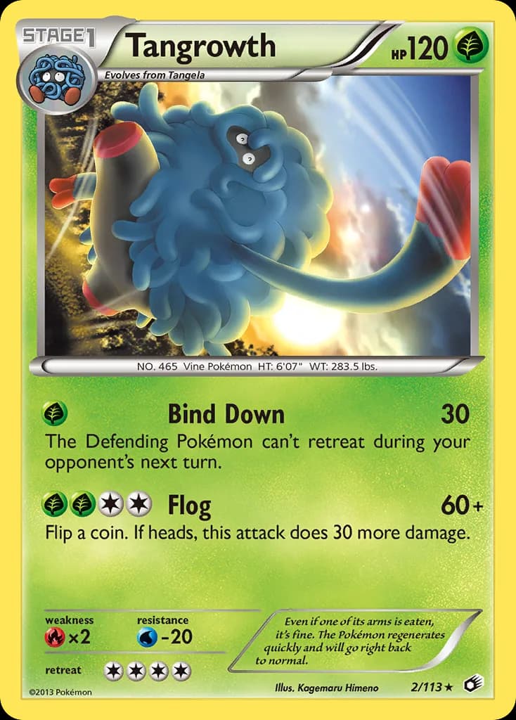 Legendary Treasures Tangrowth card front, 2/113
