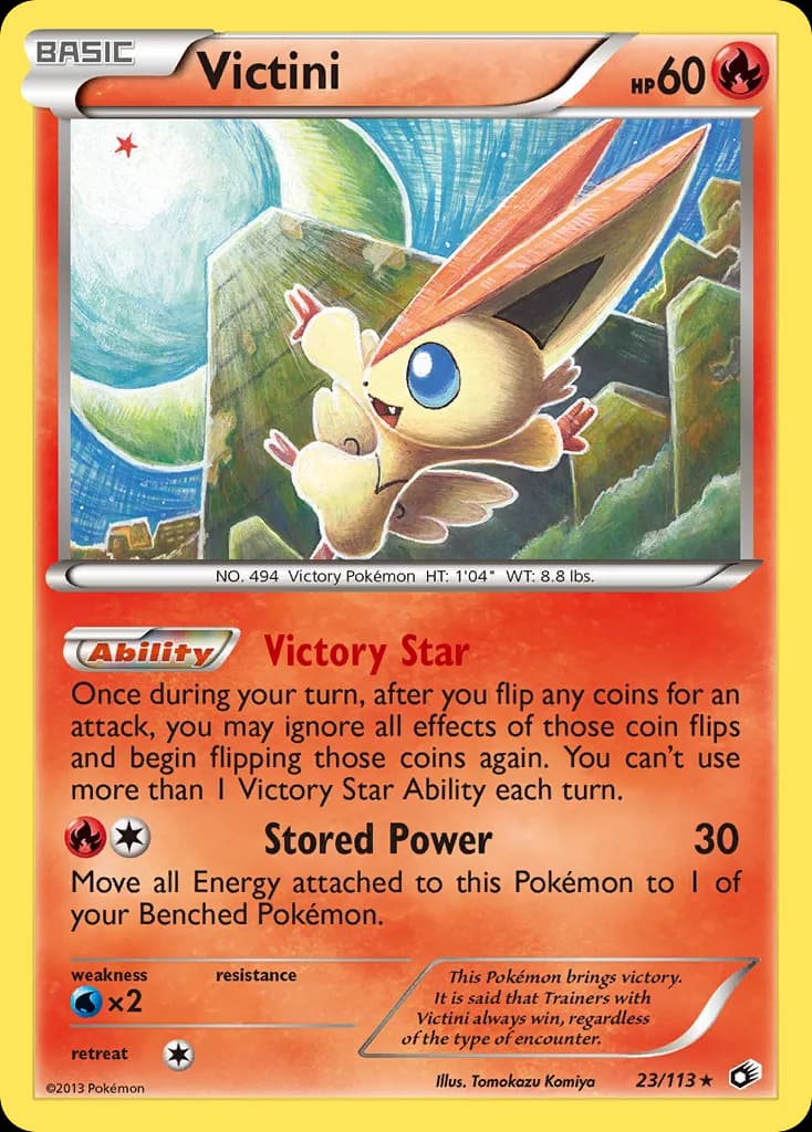 Victini card front, Legendary Treasures 23/113