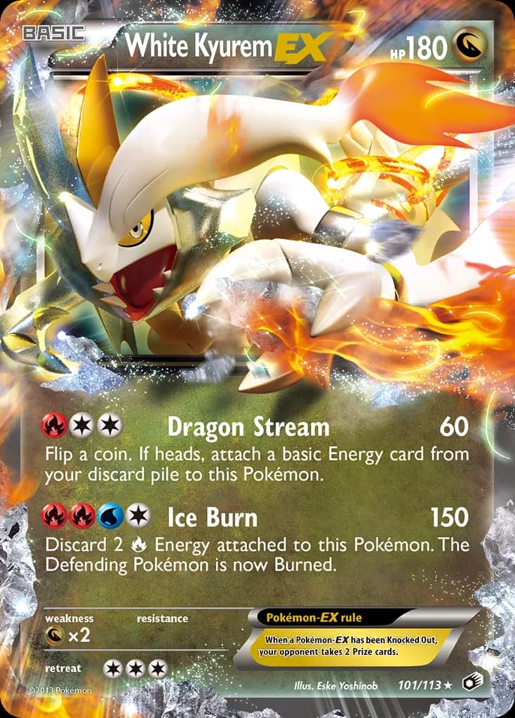 Legendary Treasures White Kyurem-EX card front, 101/113