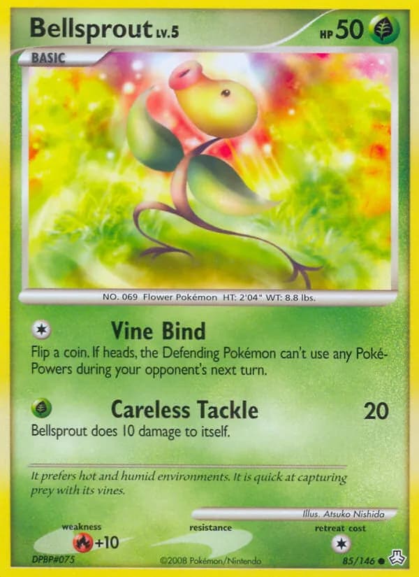 Legends Awakened Bellsprout card front, 85/146