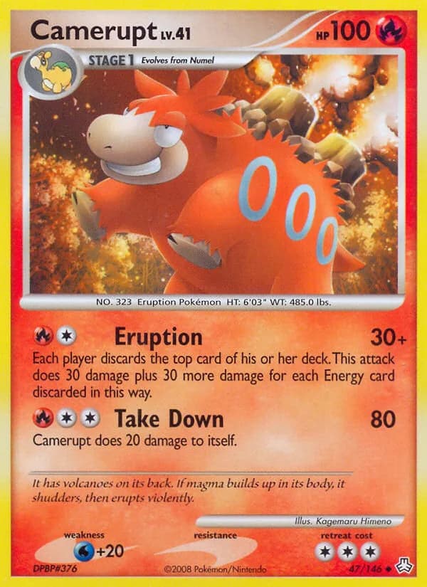 Legends Awakened Camerupt card front, 47/146