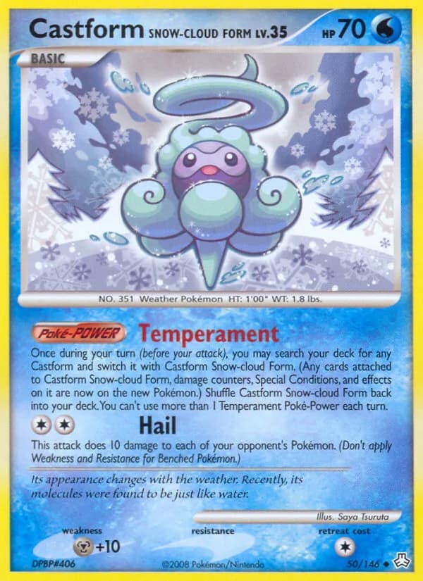Legends Awakened Castform Snow-Cloud Form card front, 50/146