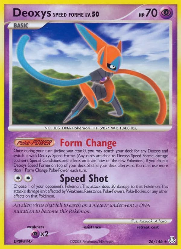 Deoxys Speed Forme card front, Legends Awakened 26/146