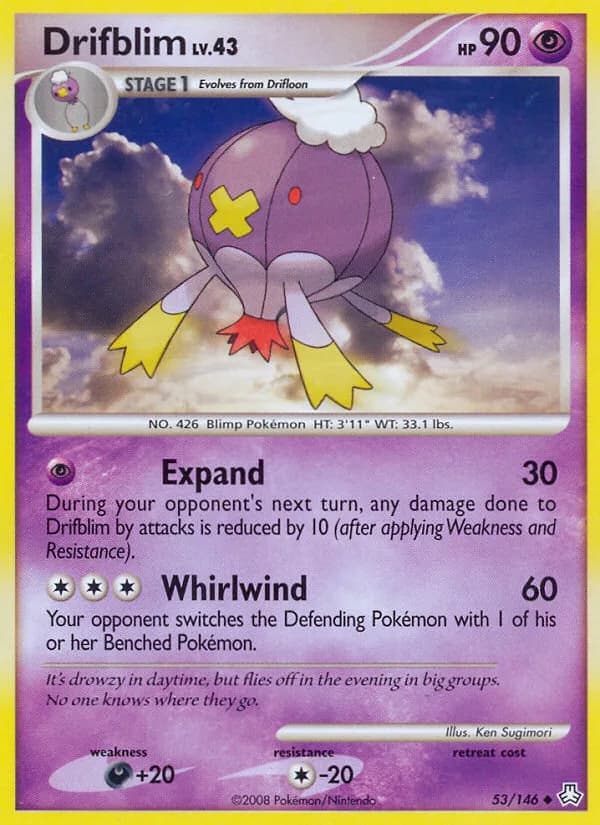 Legends Awakened Drifblim card front, 53/146