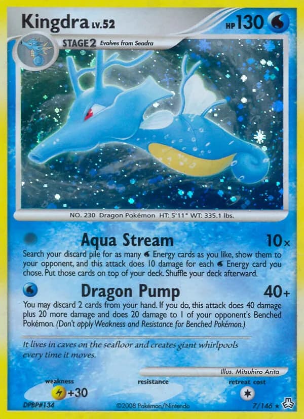 Kingdra card front, Legends Awakened 7/146