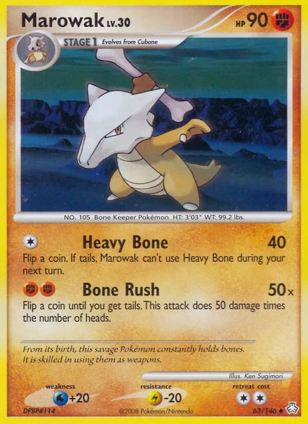 Legends Awakened Marowak card front, 63/146