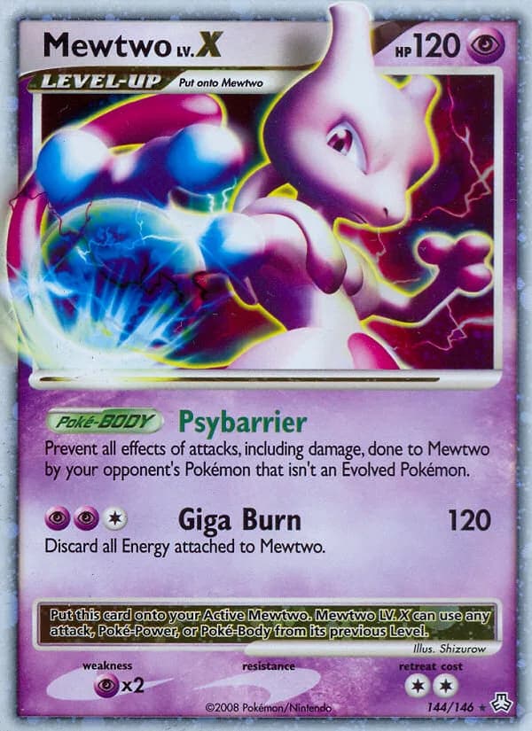 Legends Awakened Mewtwo card front, 144/146