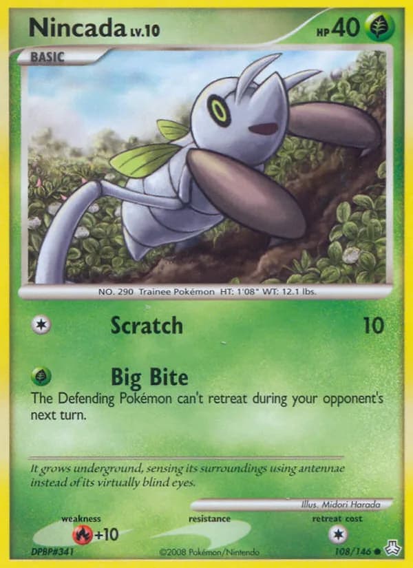 Legends Awakened Nincada card front, 108/146
