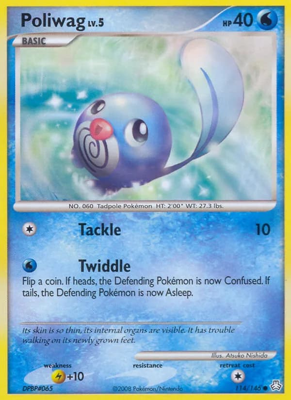 Legends Awakened Poliwag card front, 114/146