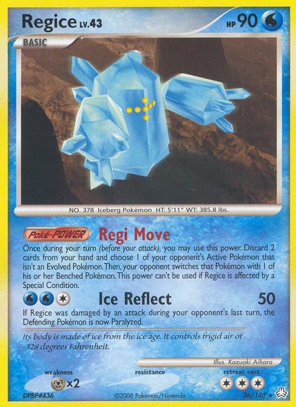 Legends Awakened Regice card front, 36/146