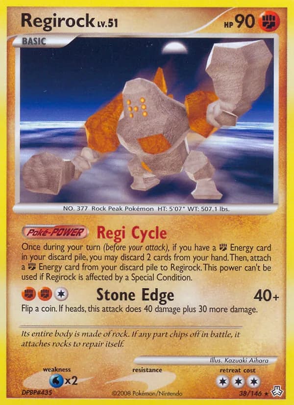 Legends Awakened Regirock card front, 38/146