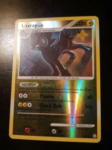 Luxray reverse holo card front, Legends Awakened 8/146