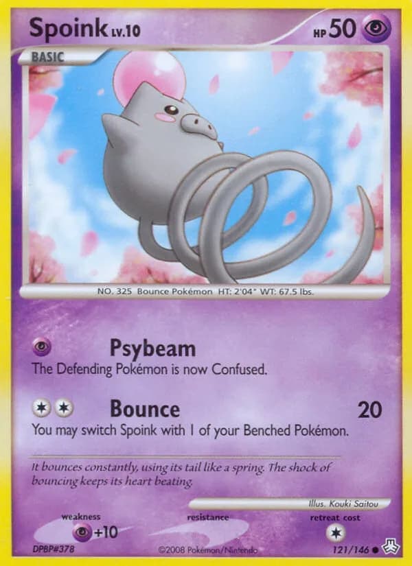 Legends Awakened Spoink card front, 121/146