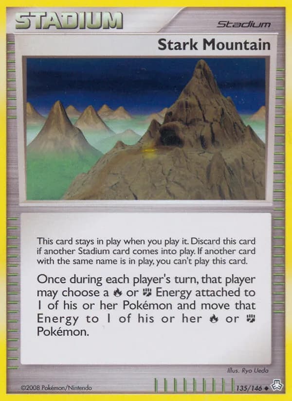 Stark Mountain, Legends Awakened 135/146, English non-holo base-card reference; reverse-holo finish is not shown