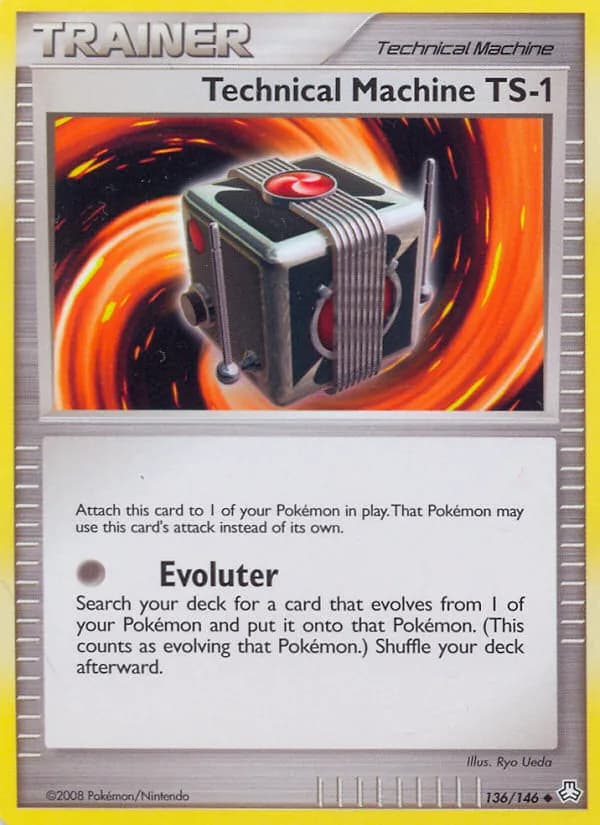 Technical Machine TS-1, Legends Awakened 136/146, English non-holo base-card reference; reverse-holo finish is not shown