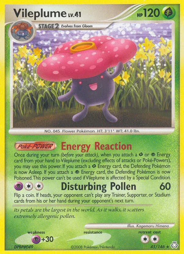 Legends Awakened Vileplume card front, 45/146