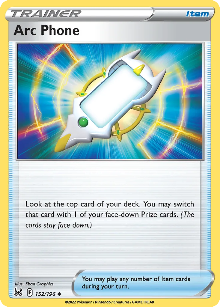 Lost Origin Arc Phone card front, 152/196