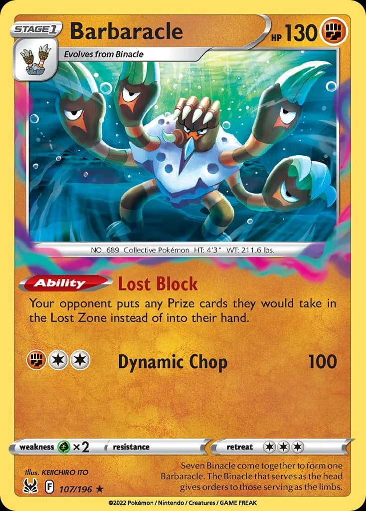 Lost Origin Barbaracle card front, 107/196