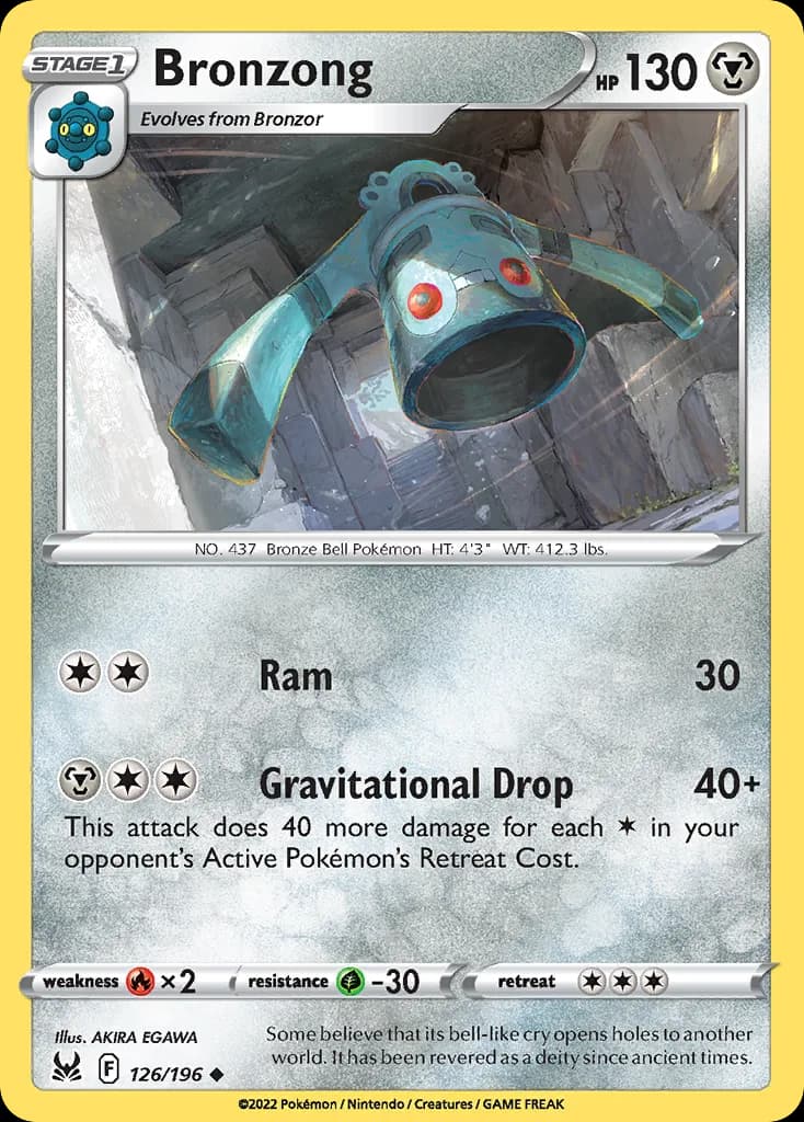 Lost Origin Bronzong card front, 126/196