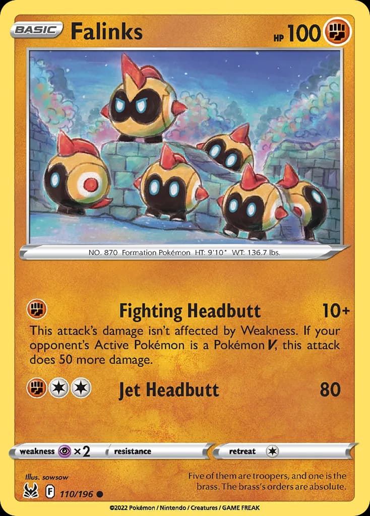 Lost Origin Falinks card front, 110/196