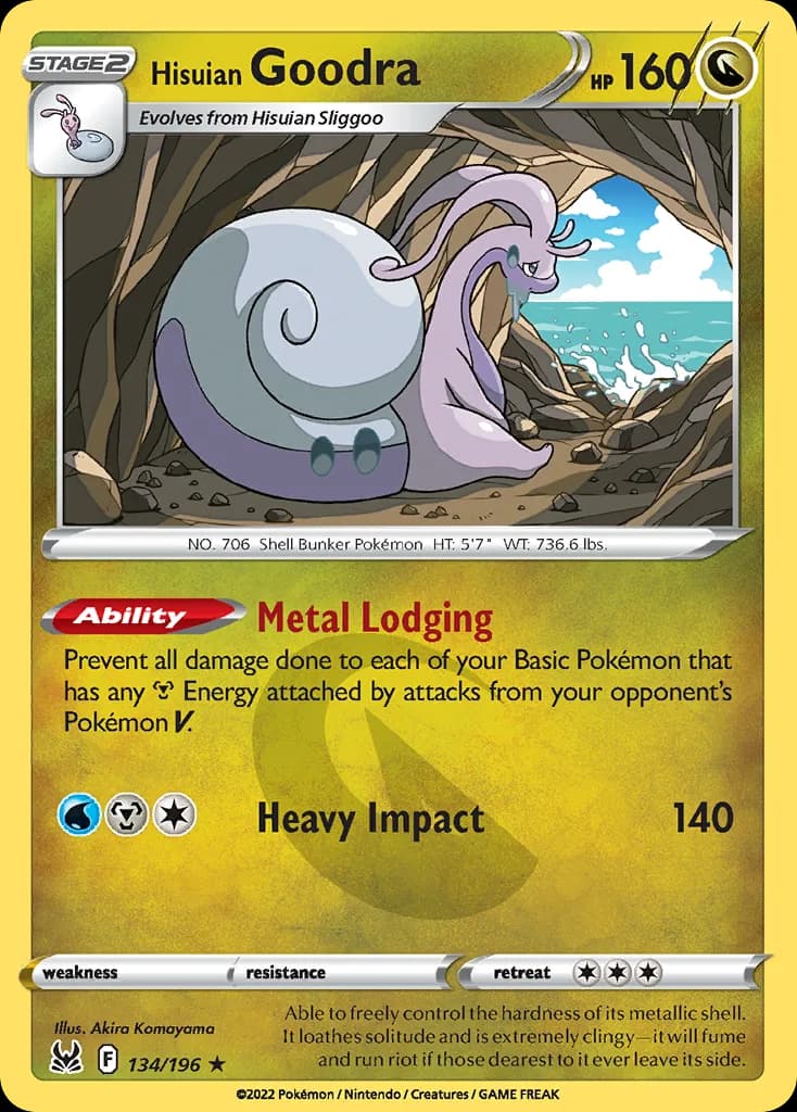 Lost Origin Hisuian Goodra card front, 134/196