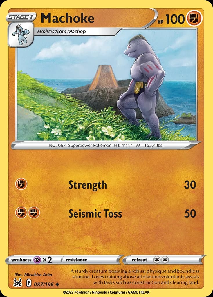 Lost Origin Machoke card front, 87/196