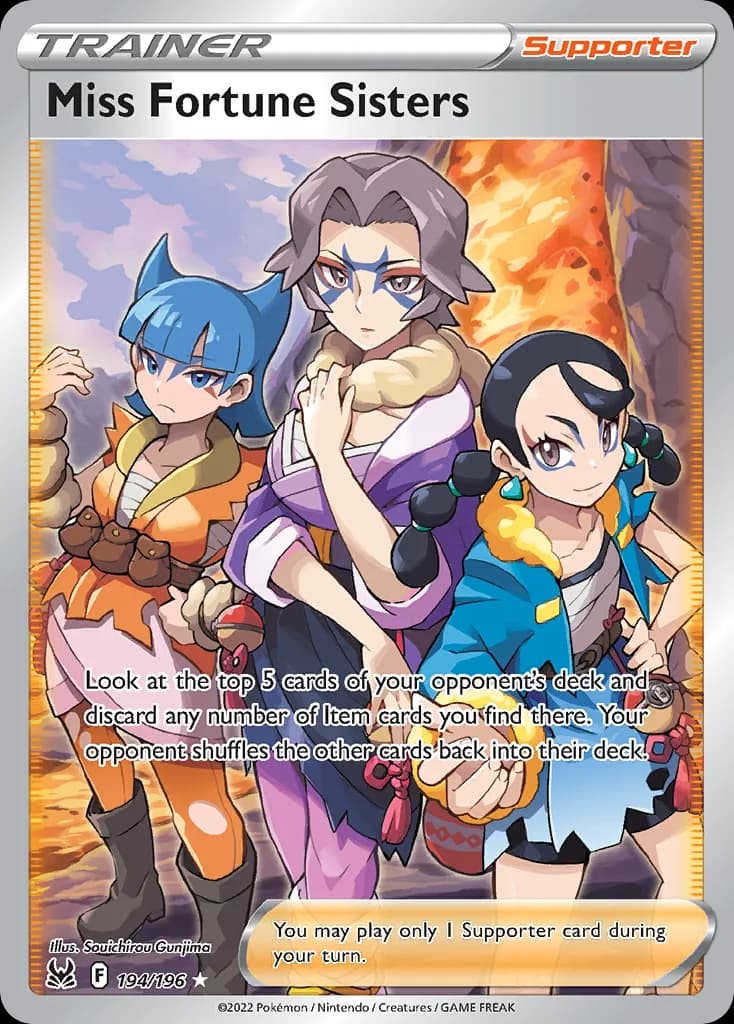 Lost Origin Miss Fortune Sisters card front, 194/196