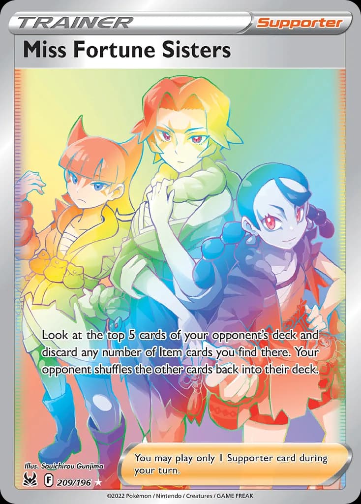 Lost Origin Miss Fortune Sisters card front, 209/196