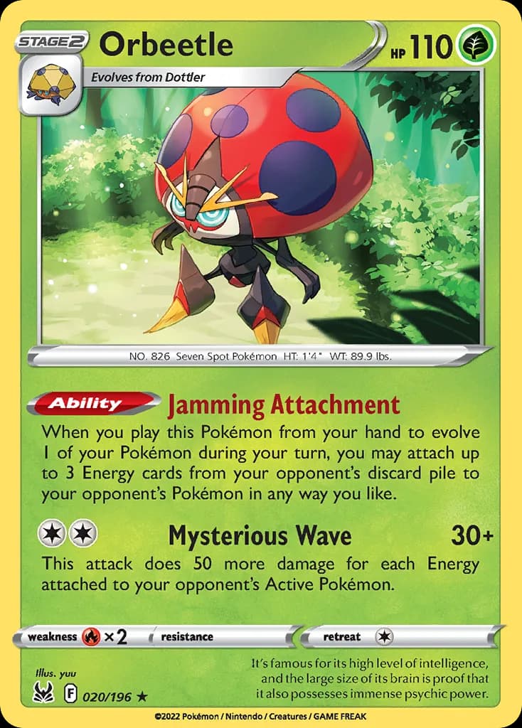 Lost Origin Orbeetle card front, 20/196