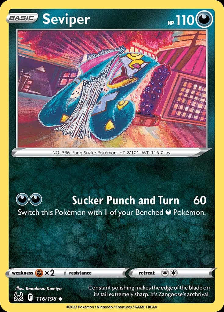 Lost Origin Seviper card front, 116/196