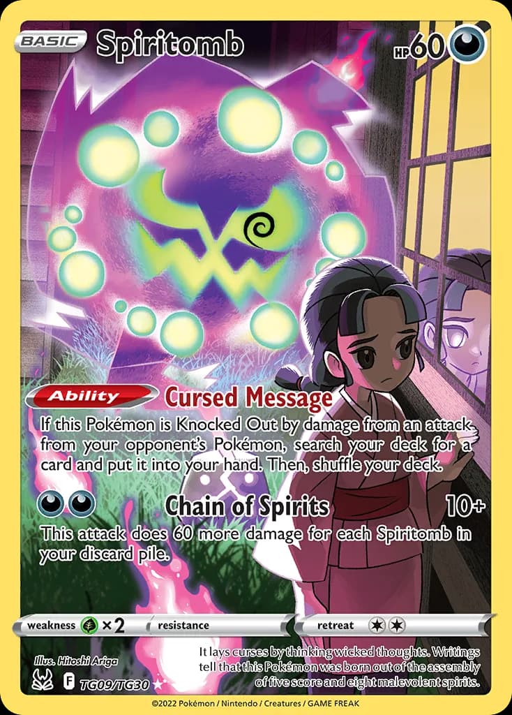Lost Origin Spiritomb card front, TG09/TG30