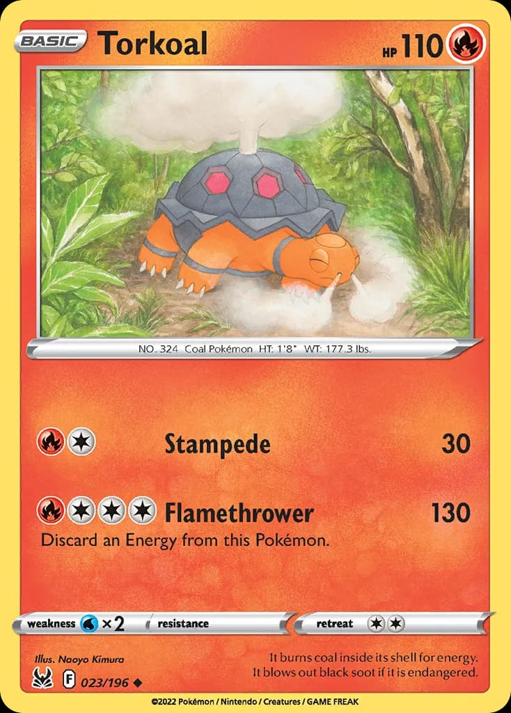 Lost Origin Torkoal card front, 23/196
