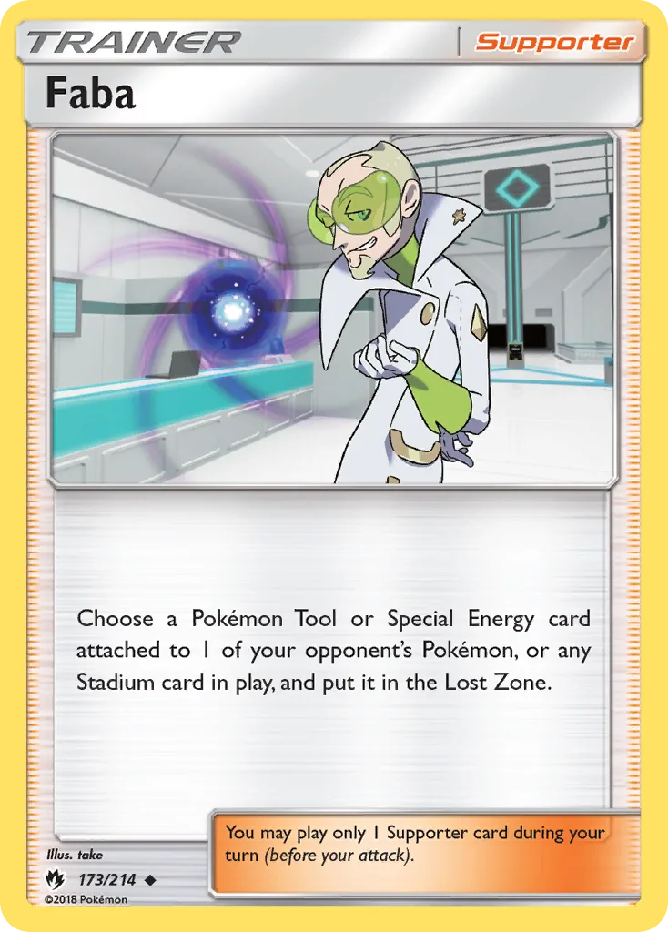 Lost Thunder Faba card front, 173/214