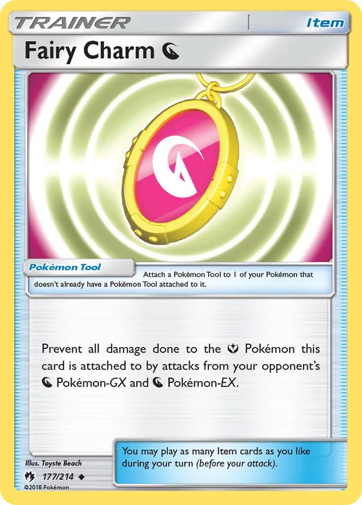 Lost Thunder Fairy Charm Dragon card front, 177/214