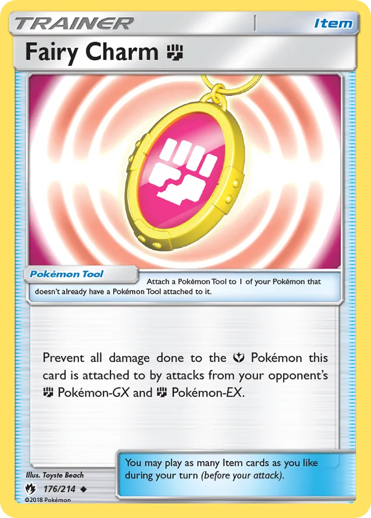 Lost Thunder Fairy Charm Fighting card front, 176/214