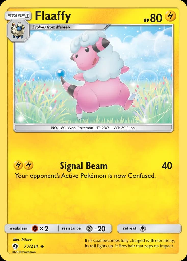 Lost Thunder Flaaffy card front, 77/214