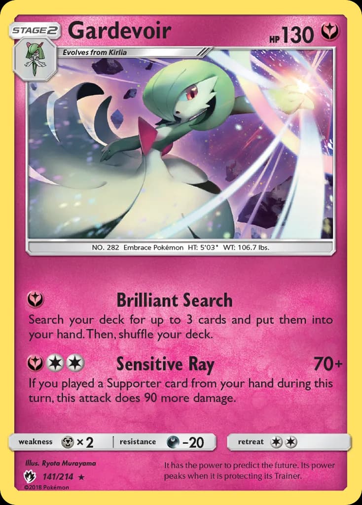 Gardevoir card front, Lost Thunder 141/214