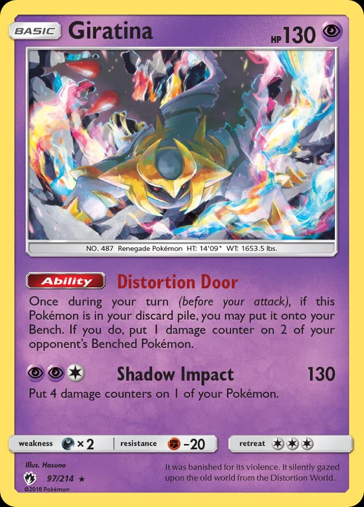 Giratina card front, Lost Thunder 97/214