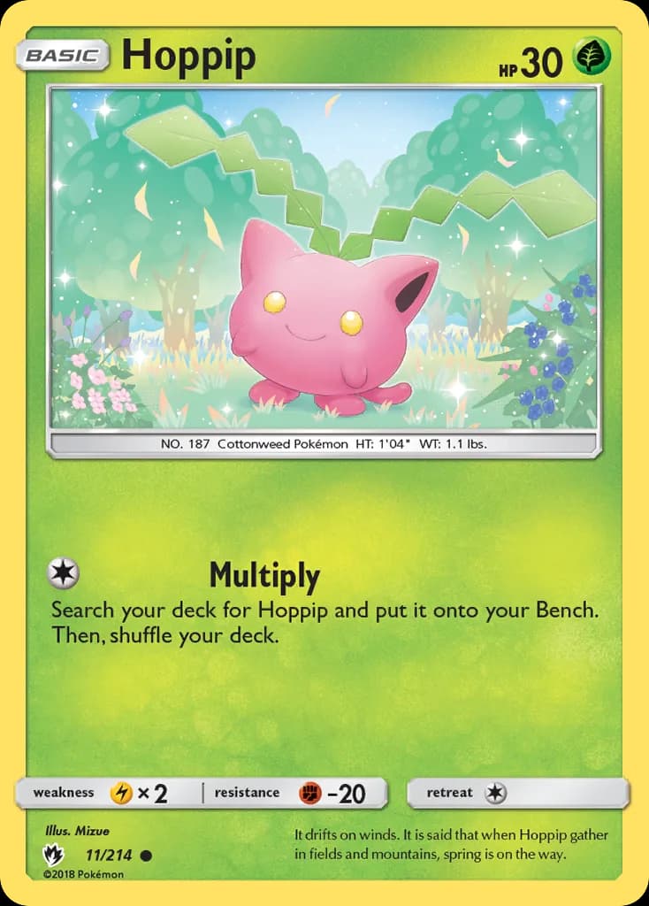 Lost Thunder Hoppip card front, 11/214